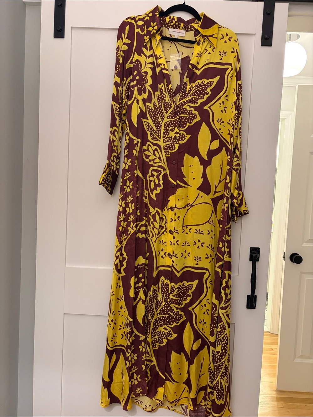 Long Button-Front Shirt Dress